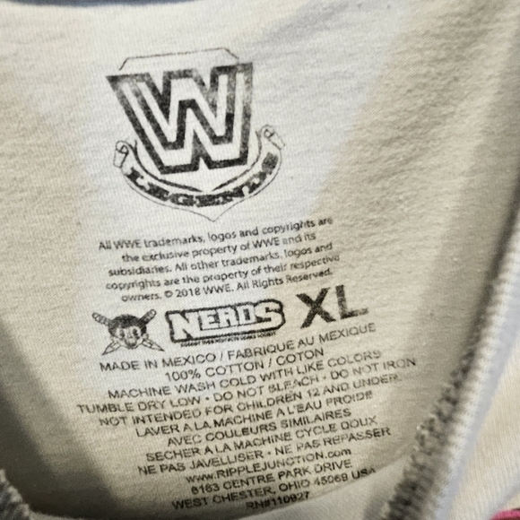 WWLegends Ric Flair The Nature Boy T-Shirt Grey & Pink 100% Cotton Size XL - Picture 4 of 4